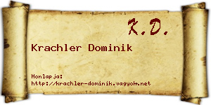 Krachler Dominik névjegykártya